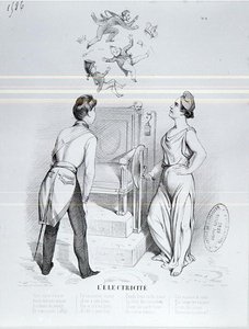 电力，1848年革命的漫画 作者 法语学校