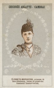 Elisabeth-Mavrikievna，萨克森 - 阿尔滕堡公主，大公君士坦丁·康斯坦丁诺维奇的妻子 作者 法语学校