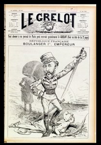 皇帝布朗格第一，漫画来自Le Grelot的封面，1887年5月29日 作者 法语学校