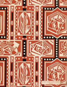 约 20 世纪 20 年代波特艺术（pochoir print）的封底纸 作者 法语学校
