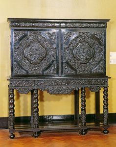 Endymion内阁，法国，c。 1650年（乌木，橡木和松木箱） 作者 法语学校