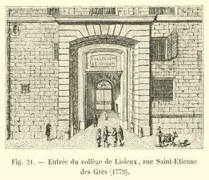 进入Lisieux学院，rue Saint-Etienne des Gres，1779 作者 法语学校