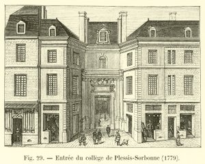 1779年Plessis-Sorbonne学院的入学 作者 法语学校