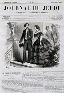 小说系列《基督山伯爵》（Monte Cristo）的情节 - 在“Le Journal du Jeudi”中，来自 1860 年 10 月 14 日 作者 法语学校