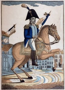 Marie Joseph Gilbert Motie Motier 将军的马术肖像，拉斐特侯爵 (1757-1834) (La Fayette)，法国国民警卫队总司令 作者 法语学校