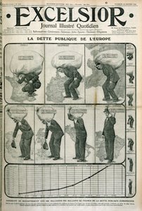 欧洲公共债务，Excelsior杂志的封面，1914年1月23日 作者 法语学校