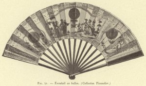 气球扇，（Tissandier系列） 作者 法语学校