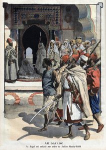 根据Moulay Hafid a Fez苏丹的命令处决Rogui Bou Hamara，10月3日 "Le petit Journal" 作者 法语学校