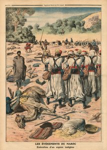 执行摩洛哥间谍，插图来自&39;Le Petit Journal&39;，补充说明，1911年5月28日