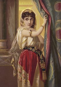 异国女孩，佩戴金饰（chromolitho） 作者 法语学校