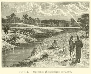 Experiences photophoniques de G Bell (engraving) 作者 法语学校