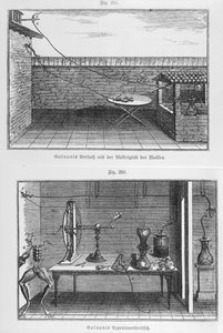 路易斯·加尔瓦尼（1737-98）在18世纪晚期对青蛙进行实验 作者 法语学校