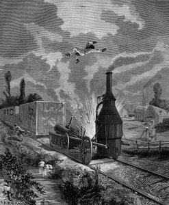 1831年6月，美国第一批蒸汽机车之一的锅炉爆炸（"最好的朋友"）。载于《从最初几个世纪到今天的科学、发明和发现的通俗历史》，作者是Bitard Adolphe 1880。 作者 法语学校