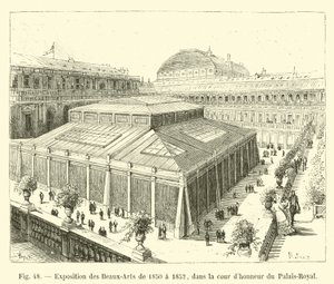 1850年至1852年的博览会艺术博物馆，位于皇宫（Palais-Royal）的庭院中 作者 法语学校