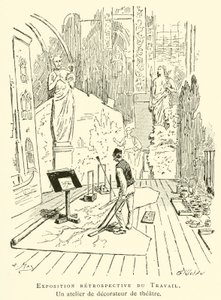 作品回顾展，剧场装饰工坊（版画） 作者 法语学校