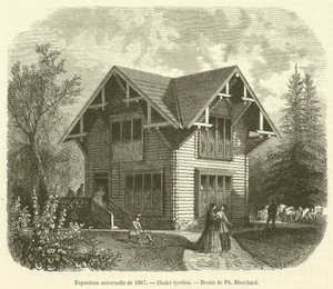 1867年世界博览会，蒂罗尔木屋（雕版画 作者 法语学校
