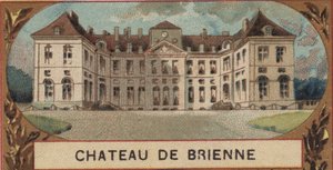 位于奥布省的布里安乐堡（Brienne-le-Chateau）的外景（10）。19世纪末的彩色石版画 作者 法语学校