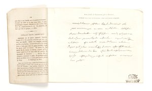 来自波拿巴的一封信的摘录，来自“Portefeuille de Buonaparte pris à Charleroi on June 18, 1815”（纸本笔墨） 作者 法语学校