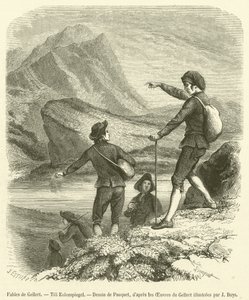 盖勒特的寓言，蒂尔-尤伦斯皮格尔（雕刻）（Fables de Gellert, Till Eulenspiegel）。 作者 法语学校