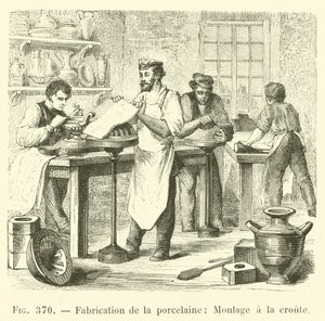 Fabrication de la porcelaine, Moulage a la croute (engraving) 作者 法语学校