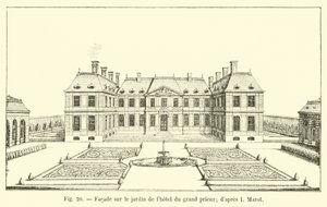 Grand Prior酒店花园的正面; dapres I Marot 作者 French School