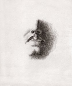 一个男人的脸。 （绘图，大约 1830 年） 作者 法语学校