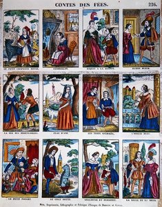 童话故事，约1840年（彩色平版印刷）。 作者 法语学校