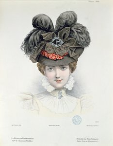 时尚板材来自La Modiste Universelle，1898年2月 作者 法语学校