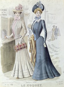 1900年巴黎Gare du Nord售票处的时尚女士 作者 法语学校