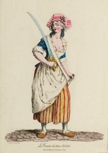 女性 Sans-Culotte，约 1792 年（雕刻） 作者 法语学校
