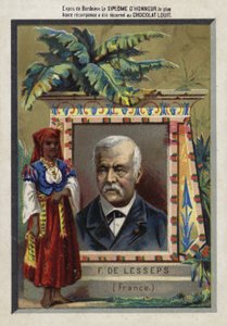 Ferdinand de Lesseps，法国企业家和运河建造者 作者 法语学校
