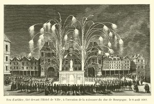 乘坐小停车，在Bourgogne管道前面的Hotel de Ville酒店，直到1682年8月 作者 法语学校