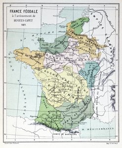 987年Hugues Capet加入时的封建法国，法国历史上的地图1880年