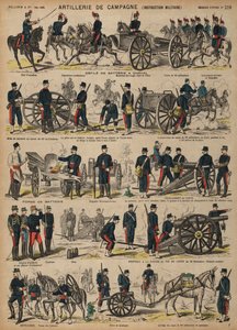 Field artillery of the French Army (coloured engraving) 作者 法语学校