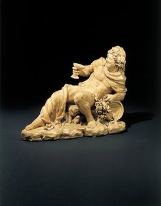 酒神巴克斯摆着一杯酒的雕像，约1770年 作者 法语学校
