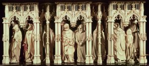 勃艮第公爵（1342-1404），Jean de Marville（第1389页），Claus Sluter（d.14056）和Claus de Werve（c.1380-1439）坟墓中的僧侣数字受委托为修道院o 作者 法语学校