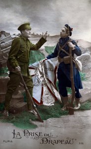第一次世界大战：1914 年 "旗帜 "明信片（照片） 作者 法语学校