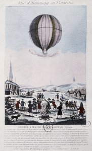 First flight to Annonay of the Montgolfiers brothers in 1783 作者 法语学校