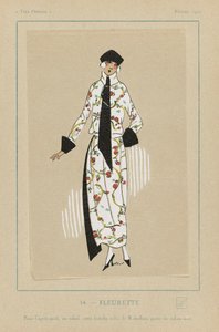 Fleurette, pub.1922年模版印刷。 作者 法语学校