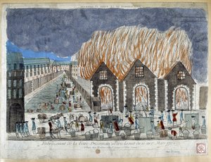 1762 年 3 月 16 日至 17 日晚的巴黎圣日耳曼晚会 - 版画 作者 法语学校