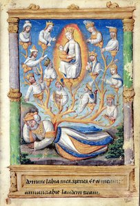 Fol.11r杰西树，来自Heures a lUsage de Rome 作者 法语学校