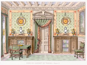 办公室的地下室采用了Gared-Furniture的Henry II风格， 作者 法语学校