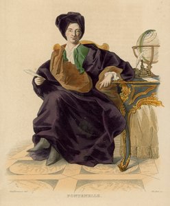 Fontenelle（彩色雕刻）。 作者 法语学校