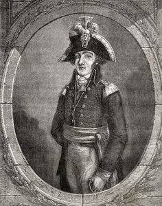 Francois Hanriot，来自Louis Blanc的“法国革命史”（1811-82） 作者 法语学校