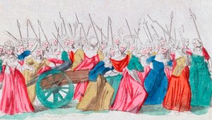 法国大革命：“A Versailles, a Versailles” 凡尔赛妇女游行 5/10/1789（凡尔赛妇女游行，巴黎，1789 年 10 月 5 日 作者 法语学校
