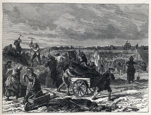 法国大革命：巴黎香榭丽舍大街（Champs-de-Mars）的工程，为1790年的联邦庆典做准备。 作者 法语学校