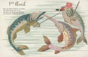 纪念愚人节的法国鱼卡（Poisson d