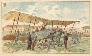 French military biplane (chromolitho) 作者 法语学校