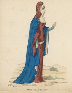 法国贵妇，1386年 作者 法语学校