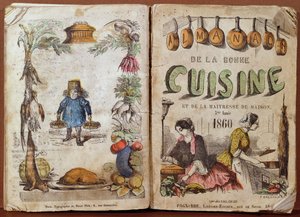 1860年，众议院的美食和女主人的封面 作者 法语学校